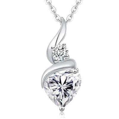LOUISA SECRET Heart Necklace with Birthstone Pendant