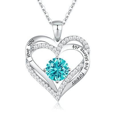 CDE Heart Pendant Birthstone Necklace