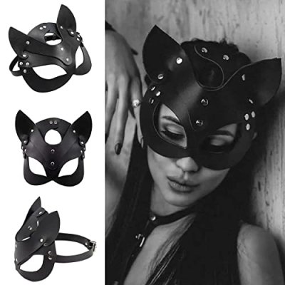 SINSEN Leather Cat Mask
