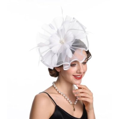 Feather Mesh Fascinator Hat
