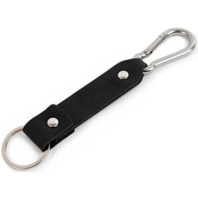 Leather Key Fob with Carabiner Hook