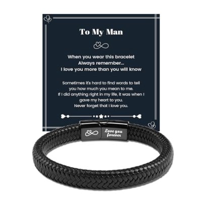 MANVEN Leather Bracelet for Men