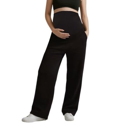 Peauty Buttery Soft Maternity Palazzo Pants Over…