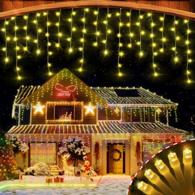 Heceltt Icicle Christmas Lights