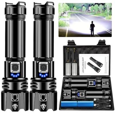 LED Rechargeable Torch with 6 Modes & Zoom