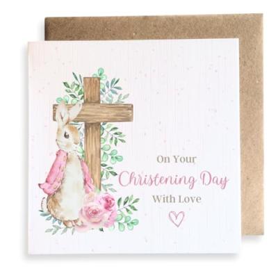 Second Ave Bunny Rabbit Christening Card