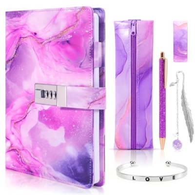 ZOOI Secret Diary for Girls with Lock and Pencil Case