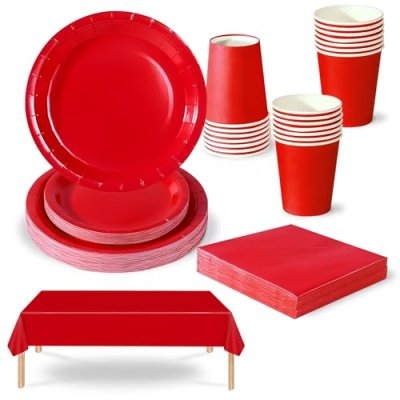 Red Party Tableware Set