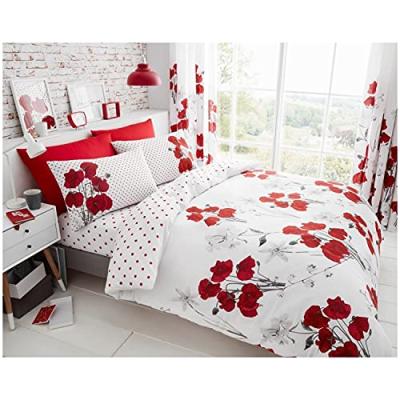 GC GAVENO CAVAILIA Red Poppy Floral Duvet Set