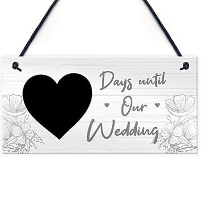 RED OCEAN Wedding Countdown Chalkboard