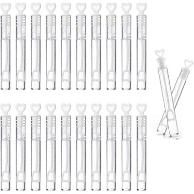 SHATCHI Wedding Bubbles Heart Wand Filled Bubbles…