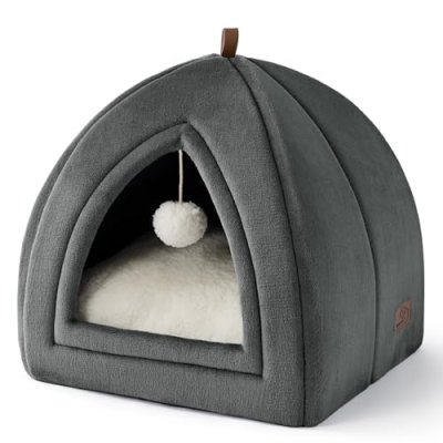 Bedsure Cat Cave Bed Indoor - Flannel Hooded Cat…
