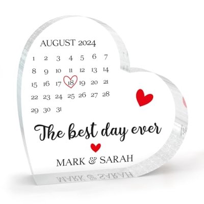 Beecreative PERSONALISED Wedding Gifts - Clear…