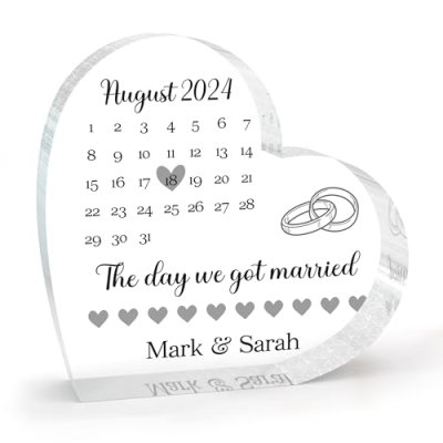 Beecreative Personalised Wedding Gift For Couple…