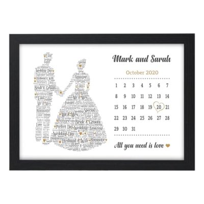 Beecreative Personalised Mr and Mrs Gifts -…