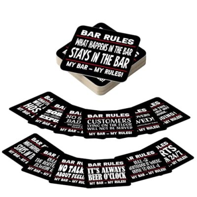 Beer Mats Pack of 24 - Absorbent Recyclable…