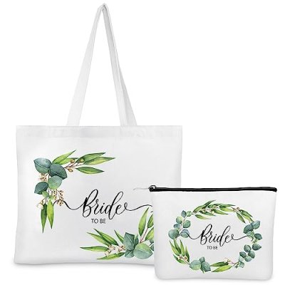 Weewooday 2 Pcs Bride Gifts Bride Tote with…