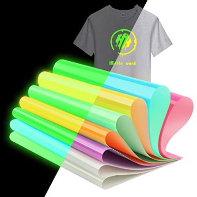 Geila Glow in The Dark Heat Transfer Vinyl, HTV…
