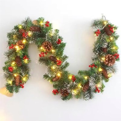 Meiruier 180CM Christmas Garland, Christmas…