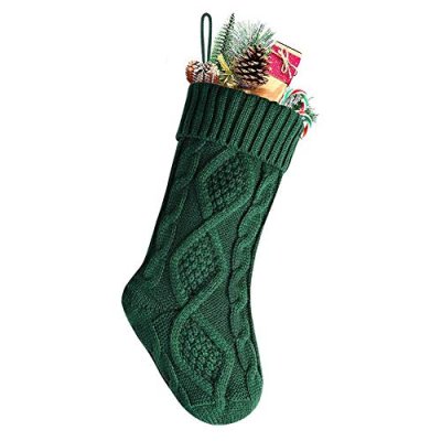 Meiwash Christmas Stockings Cable Knitted…