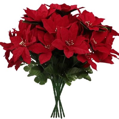 Cekene Christmas Poinsettia Bouquets