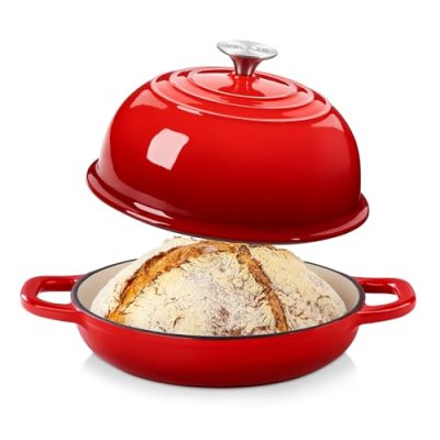 Velaze Enameled Cast Iron Dutch Oven for Bread…