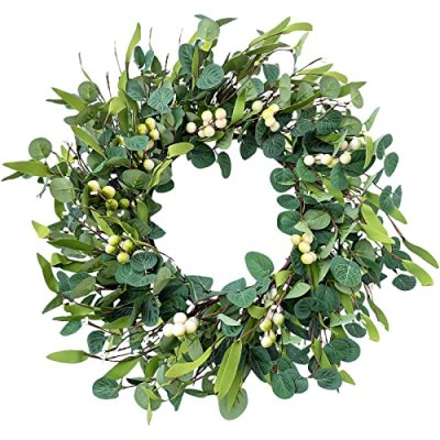 Weldomcor Artificial Eucalyptus Wreath for Front…