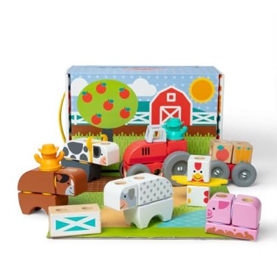 Melissa & Doug Blockables Farm Set