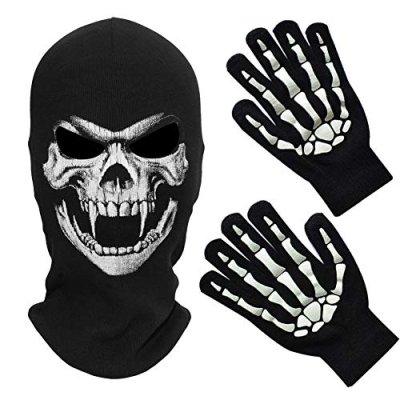 Melop Skeleton Balaclava and Gloves