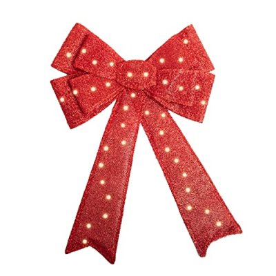 Relsy Pre-lit Christmas Bows Red Christmas…