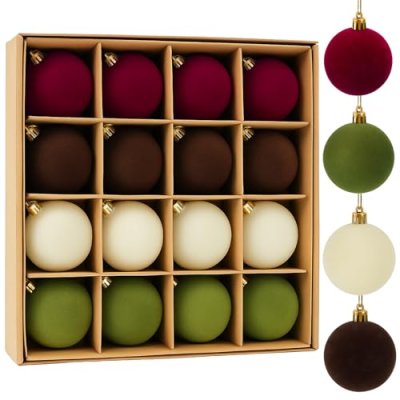 Velvet Christmas Baubles Set