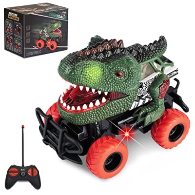 Delycazy Dinosaur Toys Cars for Kids Boys, Remote…