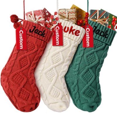 Bemaystar Personalised Christmas Stockings with…