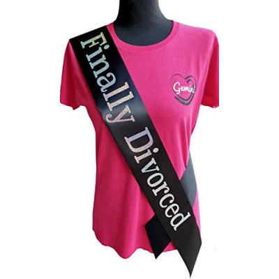 Gemini Ribbons Divorce Sash - Holographic
