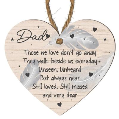 Memorial Heart Plaque for Dad