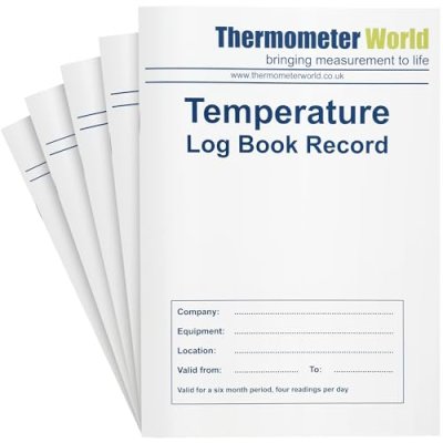 Temperature Log Book for Fridge Freezer