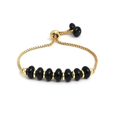 Gempires Black Quartz Bolo Bracelet