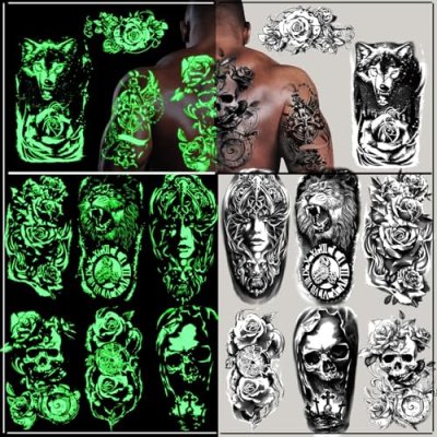 Temporary Tattoos Adult, Glow in The Dark tattoos…
