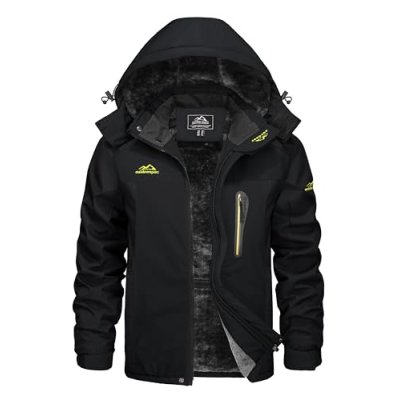 KEFITEVD Men's Winter Waterproof Ski Jacket Warm…