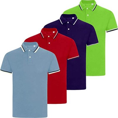 Men's Polo Shirts, 4-Pack