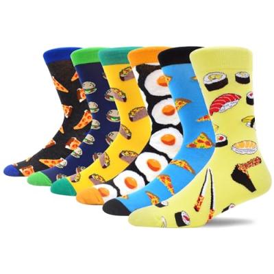MAKABO Men's Crew Socks, Food Pattern