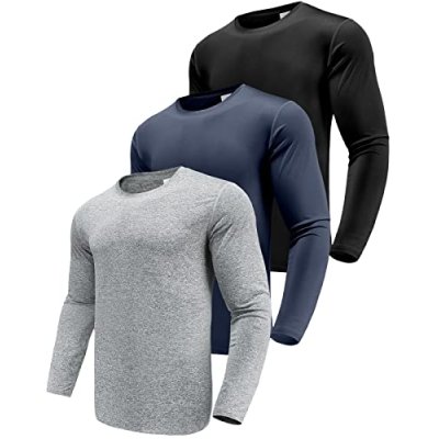 Men's Dry Fit Long Sleeve Shirts, Pack of 3