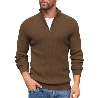 COOFANDY Men's Turtleneck Jumper