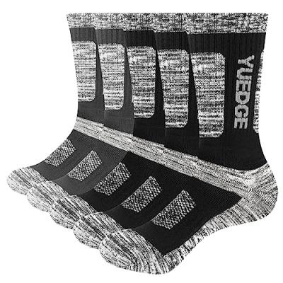 YUEDGE Men's Cushion Crew Socks