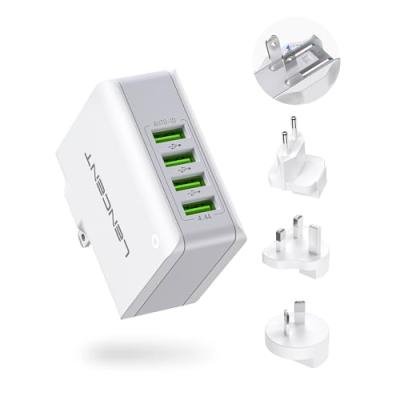 Lencent 4-Port USB Travel Adaptor Plug