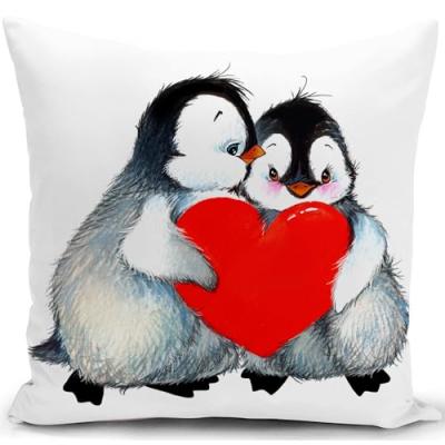 KUNQIAN Penguin Cushion Cover