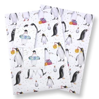 Penguins Party Gift Wrap