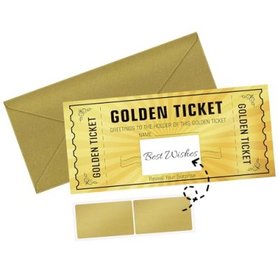 WenmthG Golden Ticket Gift Personalised Holiday…