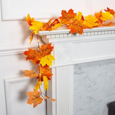 Benross 85049 Autumn Maple Leaf Garland with 40…