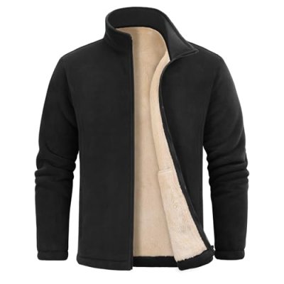 UMIPUBO Mens Fleece Jacket Winter Zip Up Jacket…